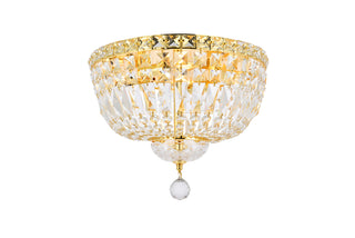 Tranquil 4 light Gold Flush Mount Clear Royal Cut Crystal