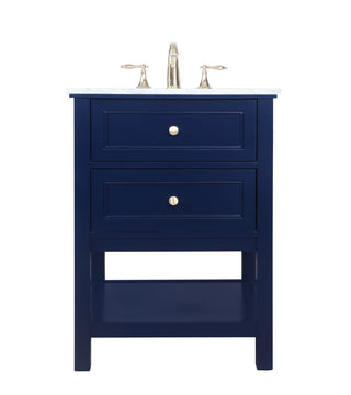 24 inch Single bathroom vanity in Blue