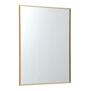 Metal frame rectangle mirror 30 inch in Brass