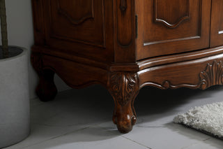 72 inch Double Bathroom vanity in Teak with ivory white engineered marble