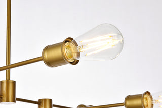 Xavier 6 lights pendant in brass