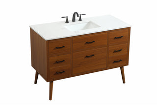 48 inch Single bathroom vanity in teak