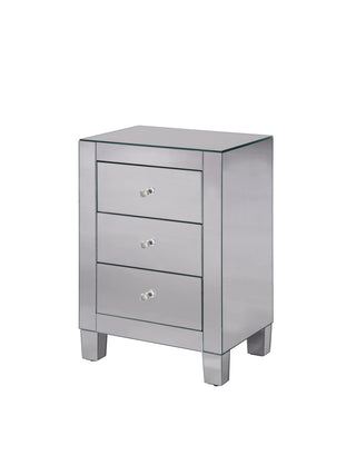 3 Drawers Cabinet 17-3/4 in. x 13 in. x 25 in. in Clear Mirror