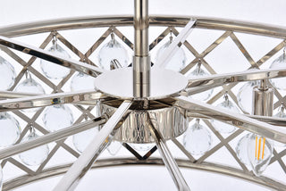 Madison 6 light polished Nickel Chandelier Clear Royal Cut Crystal