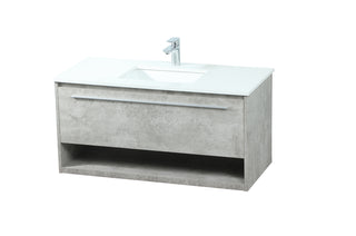 40 inch Single bathroom vanity in concrete grey