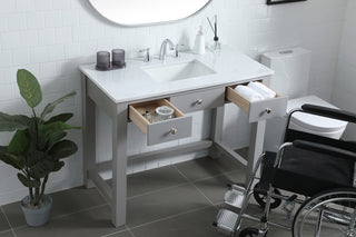 42 Inch ADA Compliant Bathroom Vanity In Grey