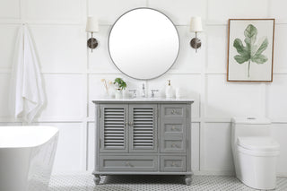 42 inch Single bathroom vanity in grey