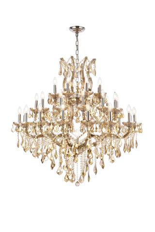 Maria Theresa 37 light Golden Teak Chandelier Golden Teak (Smoky) Royal Cut Crystal