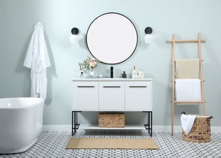 48 inch Single bathroom vanity in white