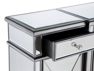 3 Drawer 4 Door Cabinet 60 in. x 14 in. x 36 in. in silver Clear