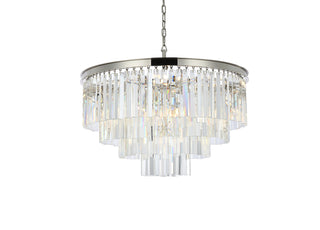 Sydney 17 light polished nickel Chandelier Clear Royal Cut Crystal