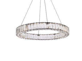 Monroe 26 inch LED round Single pendant in black