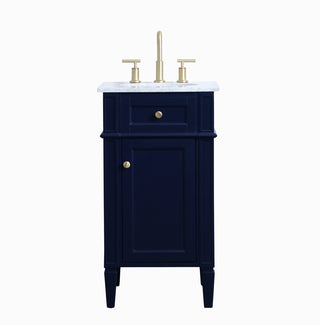 18 inch Single bathroom vanity in blue