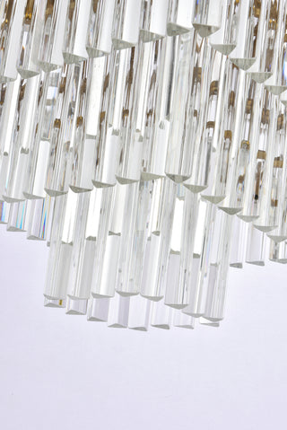Sydney 21.5 inch square crystal chandelier in satin gold