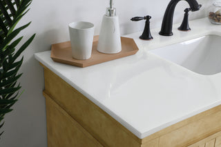 42 inch Single Bathroom vanity in Antique Beige with ivory white engineered marble