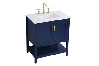 30 inch Single Bathroom Vanity in Blue