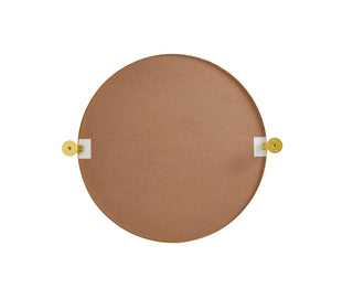 Round pivot mirror 24 inch in gold