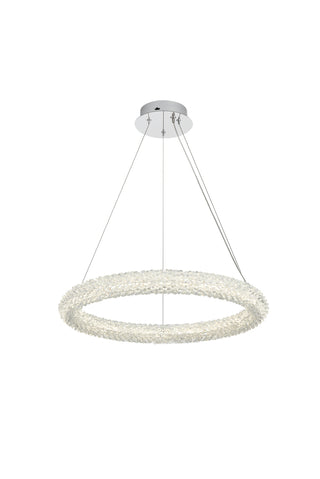 Bowen 24 inch Adjustable LED Chandelier in Chrome