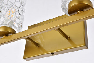 Cassie 4 lights bath sconce in brass with clear shade