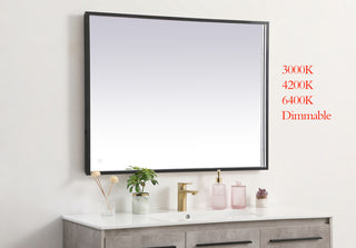 Pier 30x40 inch LED mirror with adjustable color temperature 3000K/4200K/6400K in black