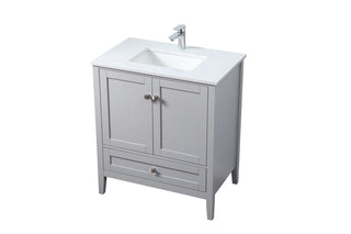 30 Inch SIngle Bathroom Vanity In Grey