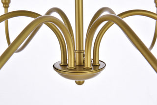 Rohan 6 lights brass chandelier