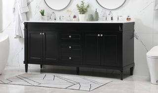 72 inch double bathroom vanity in black