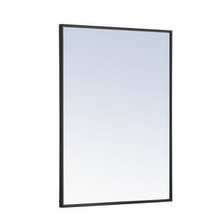 Metal frame Rectangle Mirror 24 inch Black finish