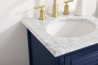 19 inch Single bathroom vanity in blue