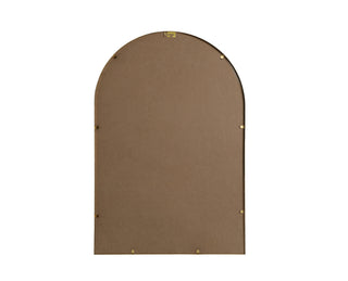 Metal Frame Arch Mirror 24x36 Inch in Brass