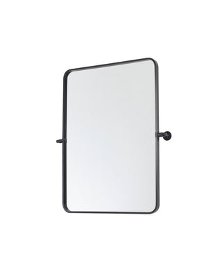 Soft corner pivot mirror 24x32 inch in black