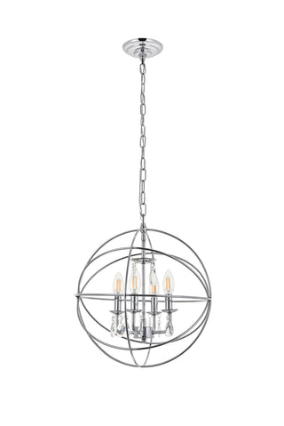 Wallace 4 light Chrome Pendant