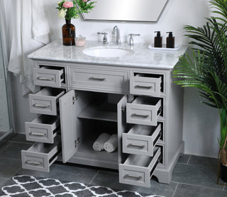 42 in. Single Bathroom Vanity set in light grey