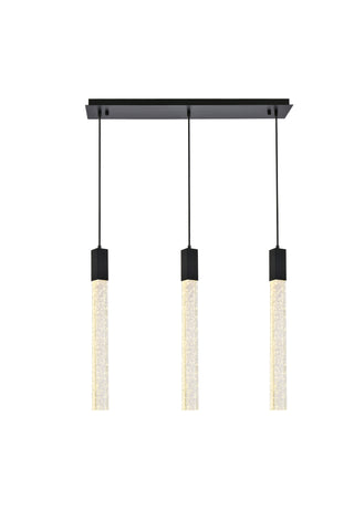 Weston 3 lights pendant in black