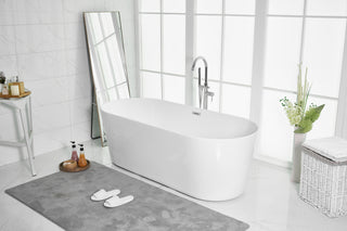 71 inch soaking roll top bathtub in glossy white