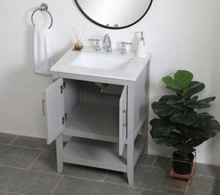 24 inch Single Bathroom Vanity in Grey