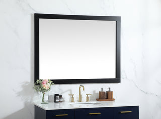 Aqua vanity mirror 48x36 inch in black