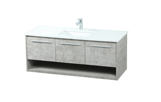 48 inch Single bathroom vanity in concrete grey