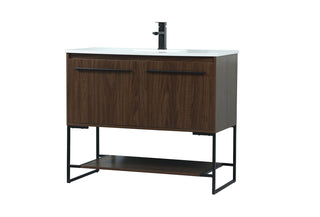 40 inch Single bathroom vanity in walnut