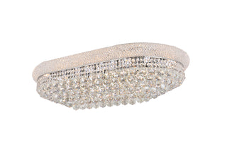 Primo 18 light Chrome Flush Mount Clear Royal Cut Crystal