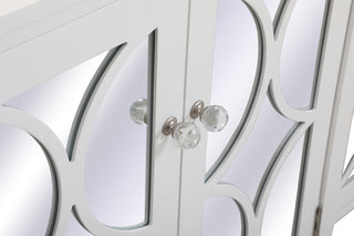 60 inch mirrored credenza in White