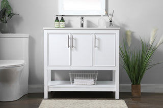 36 Inch SIngle Bathroom Vanity In White