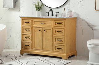 48 inch Single bathroom vanity in natural wood