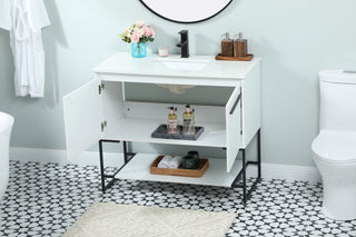 40 inch Single bathroom vanity in white