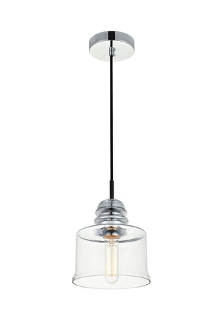 Kenna 1 Light Chrome Pendant With Clear Glass