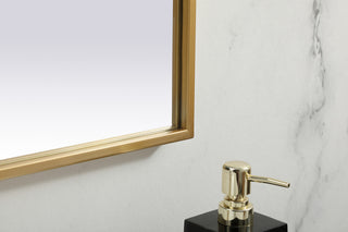 Metal Frame Arch Mirror 42x38 Inch in Brass