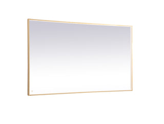 Pier 42x72 inch LED mirror with adjustable color temperature 3000K/4200K/6400K in brass