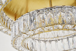 Monroe LED light gold Flush Mount Clear Royal Cut Crystal