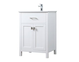 24 Inch SIngle Bathroom Vanity In White