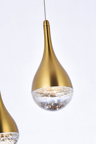 Amherst 34 inch LED pendant in satin gold